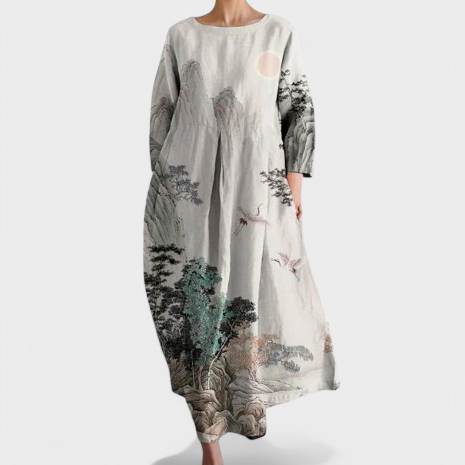 Damen Elegantes Sommerkleid | V-Ausschnitt