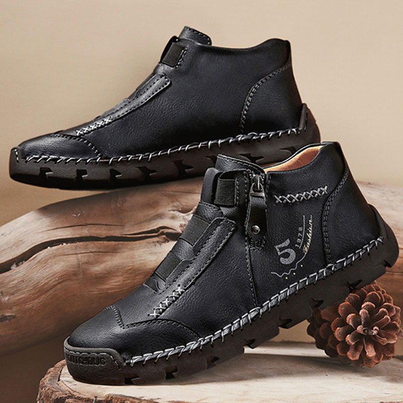 Chaussures Décontractées À La Mode En Cuir Véritable Pour Hommes