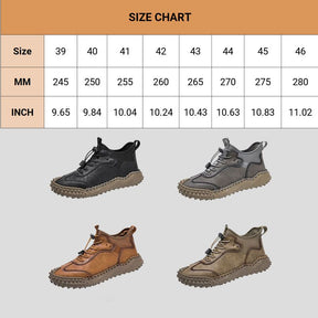 Baskets Décontractées En Cuir Cousues À La Main Pour Hommes