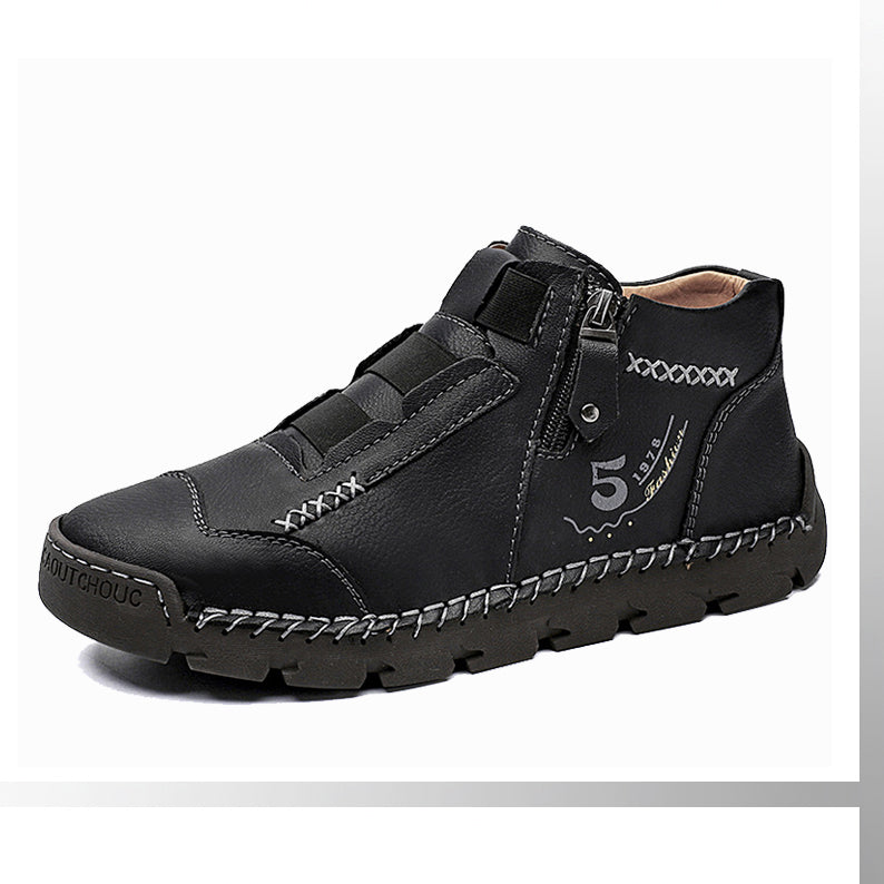 Chaussures Décontractées À La Mode En Cuir Véritable Pour Hommes